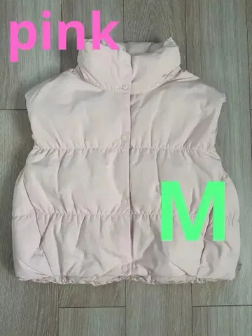 유니클로 C 다운 크롭 베스트 핑크