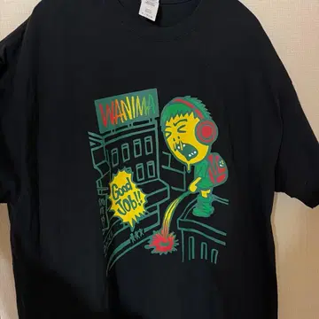 WANIMA 굿잡 티셔츠 블랙 XL 사이즈