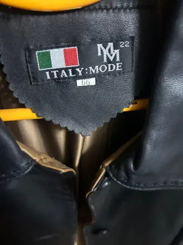 ITALY:MODE 블랙 가죽 코트