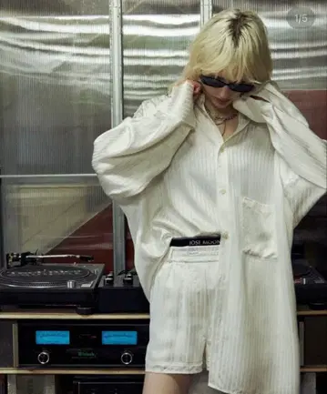 josemoon 새틴 스트라이프 셔츠 택 포함 미사용 새상품