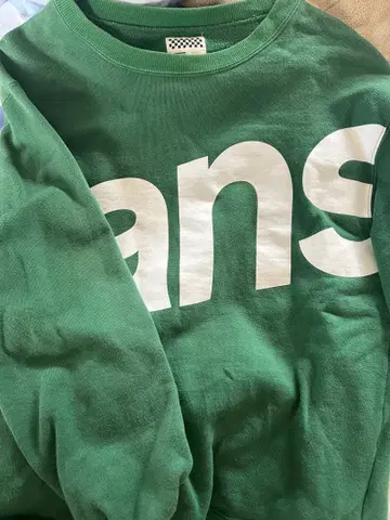 VANS 그린 컬러 맨투맨 F 사이즈