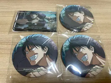 주술회전 팬파레 복권 회옥옥절 아크릴 블록 캔뱃지 후시구로 토우지 세트