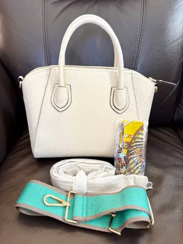 [ 새상품급 ] HAYNI 가죽 숄더백 2way 화이트