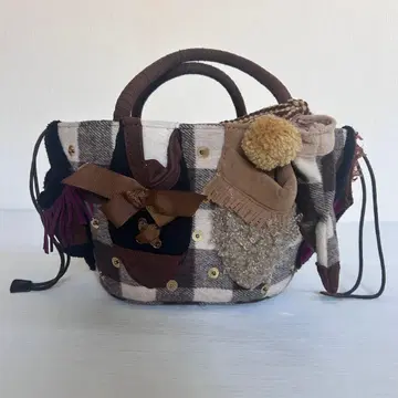 MAXAGE by jill 백 깅엄 체크 브라운