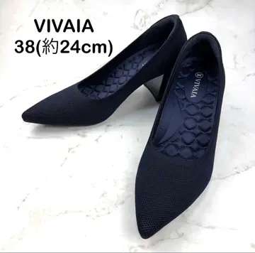 [ 새상품급 ] VIVAIA 네이비 스틸레토 펌프스 38 펌프스