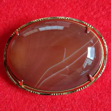 쇼와 레트로 마노 펜던트 & 브로치