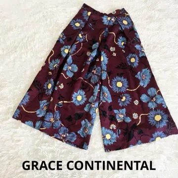 그레이스 콘티넨탈 보타니컬 가우초 팬츠 이지 팬츠 꽃무늬 36