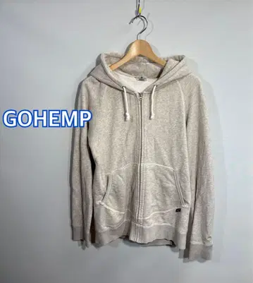 GOHEMP 고헴프 베이지 풀 집업 후드티:M