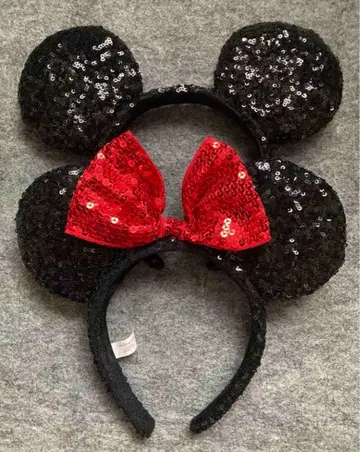 미키풍 스팽글 머리띠