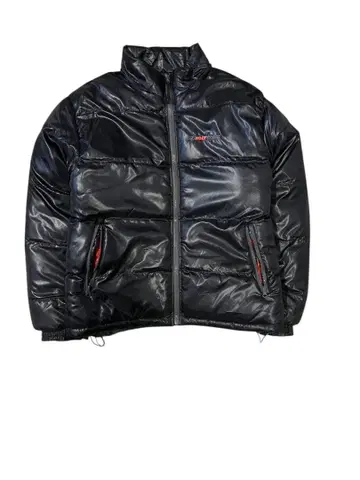 00~90s 다운 자켓 후드 부착 y2k 테크 블랙