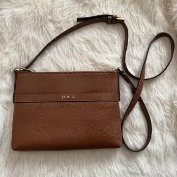 FURLA 브라운 가죽 숄더백