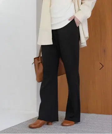 엘르라 보풀 걱정 없는 니트 팬츠 블랙 L 사이즈