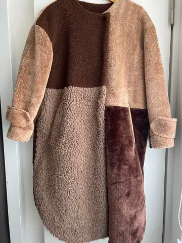 보아 패치워크 롱 코트