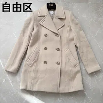 자유구 캐시미어 혼방 체스터 피 코트 미들 코트