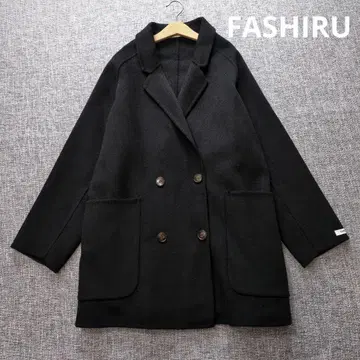 FASHIRU 울 100% 리버 코트 숏 미사용