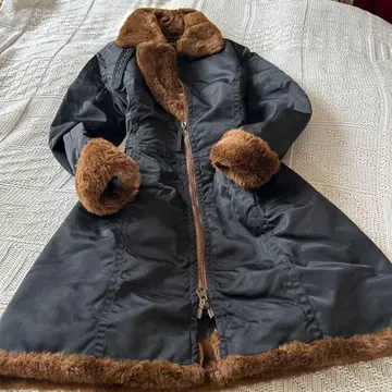 보아 포함 블랙 롱 코트