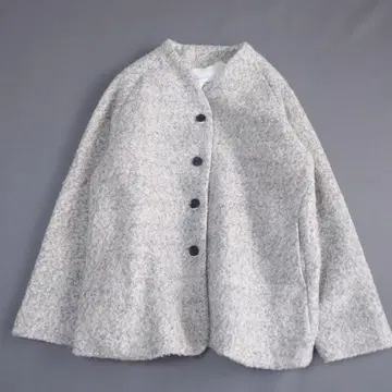 이스타이레 노카라 숏코트 울 혼방 내추럴 그레이