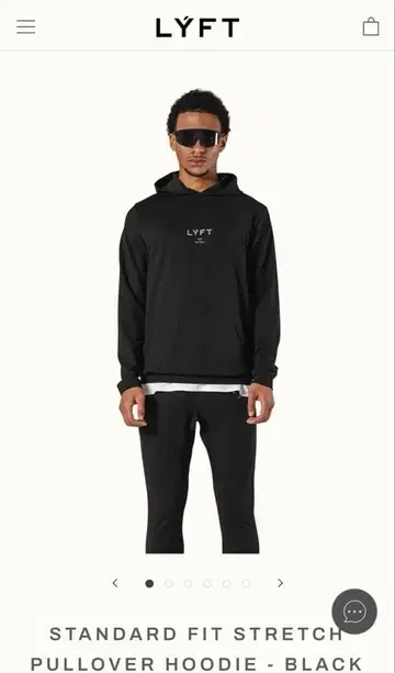 LYFT 스탠다드 핏 후디 블랙
