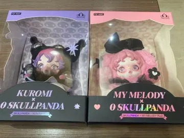 POPMART skullpanda 마이멜로디 쿠로미 2종 세트