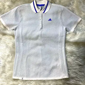 adidas 프라임 니트 여성용 피케 셔츠 화이트