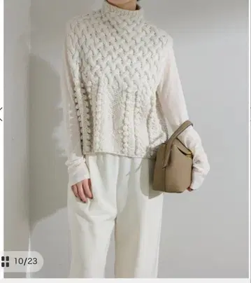 새상품 핸드 니트 ARAN 베스트 IENA