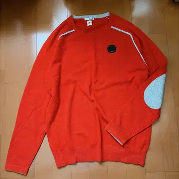 J.WORKS 남성용 니트 골프웨어 울 캐시미어 오렌지 50