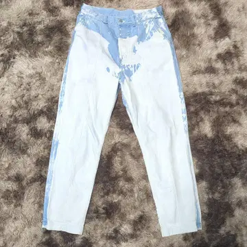 타이다이 디자인 스트레이트 데님 팬츠 구제 의류 청바지 drip