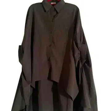 AMOUR 블랙 오버 사이즈 셔츠