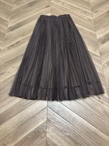 PLST 오간자 플리츠 스커트