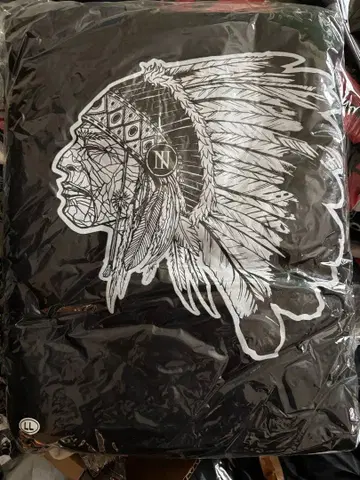 The BONEZ 인디언 후드티 블랙 XL 더 본즈