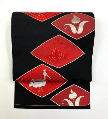 나고야 오비 미사용에 가까운 공작에 꽃