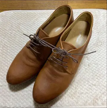 여성용 가죽 신발 multisen 브라운 가죽 레이스업 슈즈