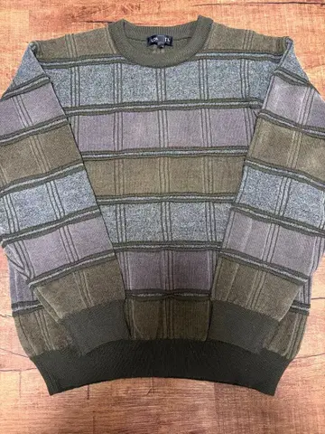 vintage 구제 의류 올 패턴 어스 컬러 니트 아크릴