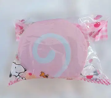 스누피 스퀴즈 BIG 롤케이크 핑크 체인 포함