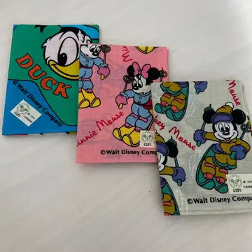 도널드 덕 미키 미니 손수건 3개 세트