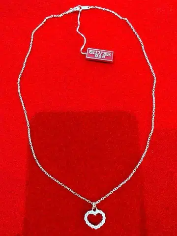 실버 하트 목걸이