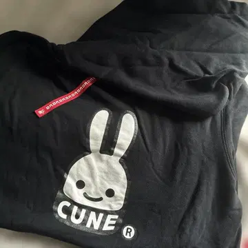 CUNE 블랙 후드티 XL