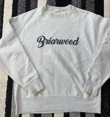 Champion 그레이 맨투맨 리버스웨이브 파랑 태그 복각