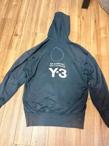 Y-3 와이쓰리 백 프린트 후드티