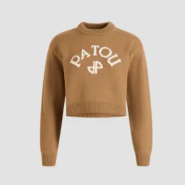 PATOU 로고 니트 인터샤 브라운 L