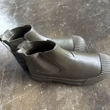 올리브색 첼시 부츠 레인 슈즈 L