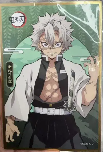 귀멸의 칼날 중국 한정판 시나즈가와 사네미 색지