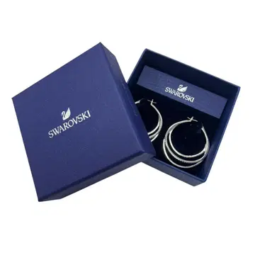 스와로브스키 후프 귀걸이 크리스탈 장식