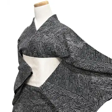 코몬 모노톤 줄무늬 추상 무늬 사선 줄무늬 기모노 115b d ms