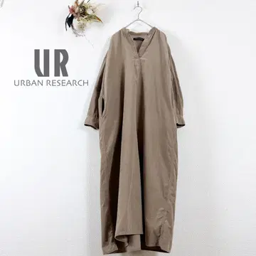 어반 리서치 코듀로이 스키퍼 원피스 브라운