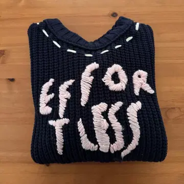 kastane 니트 로고 니트 네이비 카스타네