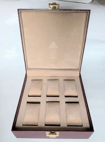 미사용품 이소군 상점 시계 케이스 버건디 6개 수납