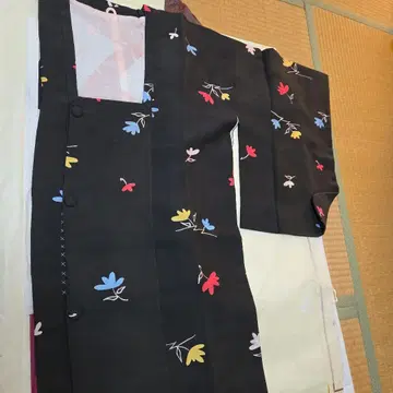 순수 실크 도치기 귀여운 패턴입니다