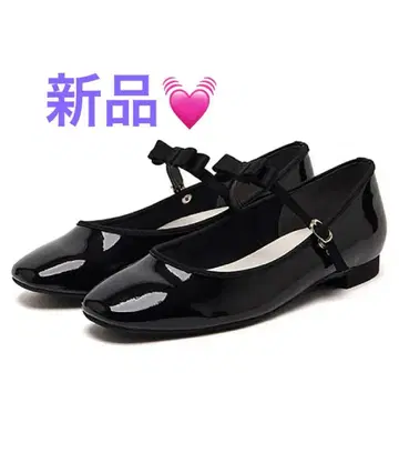 2WAY 더블 리본 스트랩 에나멜 펌프스