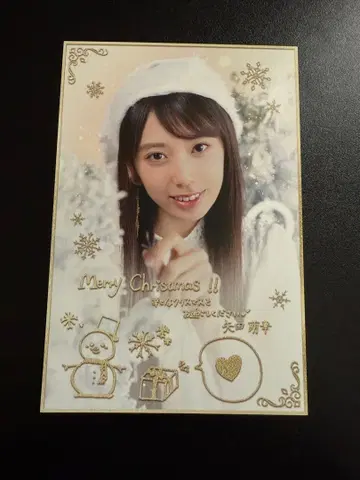 노기자카46 야타 모에카 메시지 크리스마스 카드 노기BOX 모바일 한정판